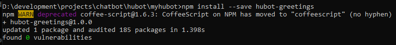 Chatbot 5: Hubot Scripts