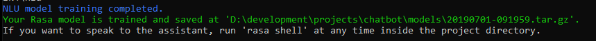 Chatbot 4: Rasa Shell